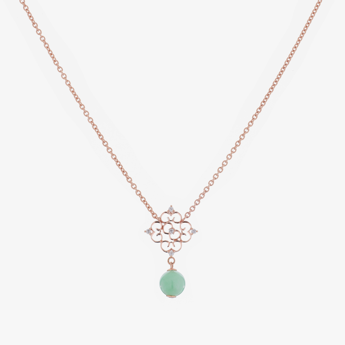 Blessings Jade Necklace (18K Gold) - Carrie K.