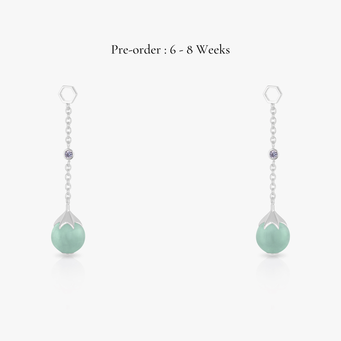 Jade Long Ear Drops (18K Gold) - Carrie K.