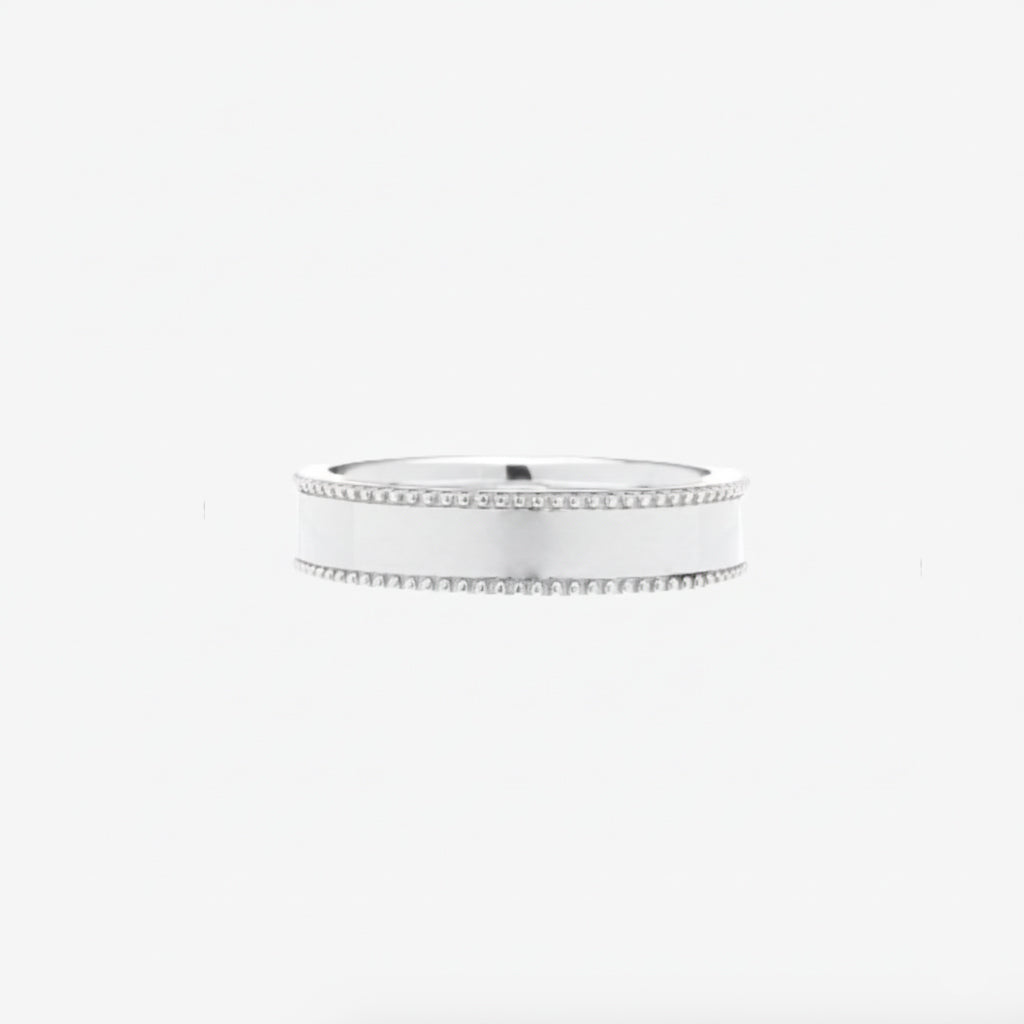 5mm Straight Band With Milgrain Edge - Carrie K.