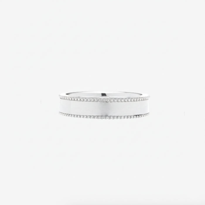 5mm Straight Band With Milgrain Edge - Carrie K.