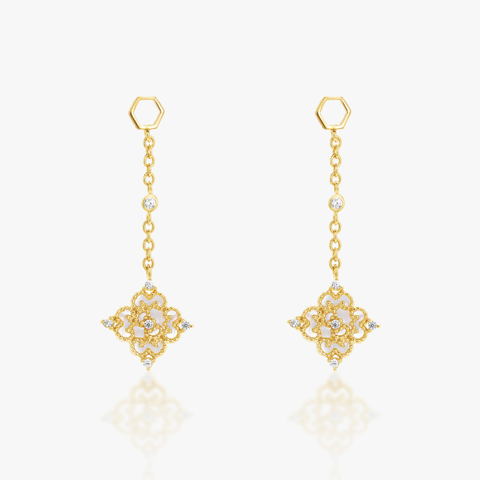 Blessings Mother of Pearl Long Drops (14K Gold) - Carrie K.