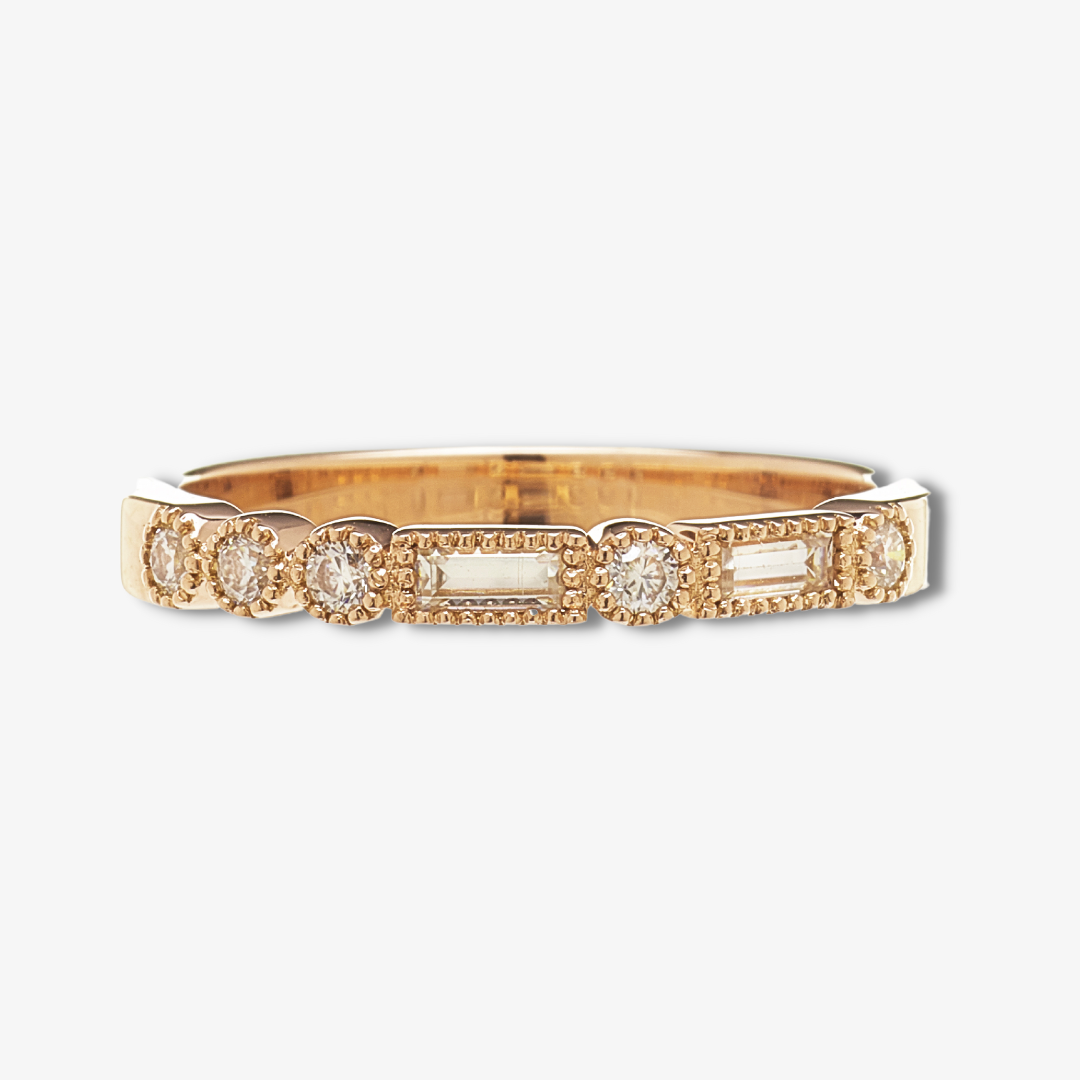 Milgrain Morse Ring - 2.5 mm - Carrie K.