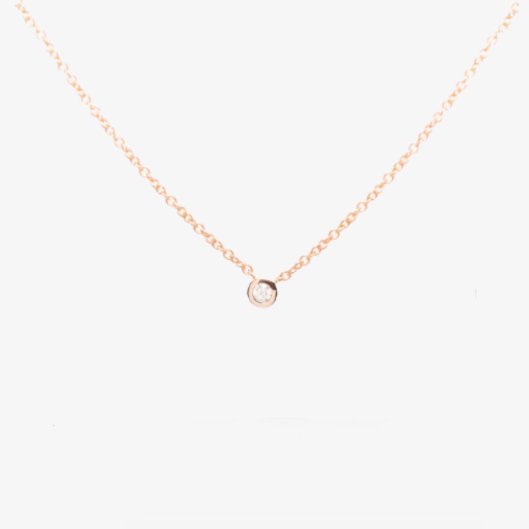 Star Mini Solitaire Necklace (9K Gold) - Carrie K.