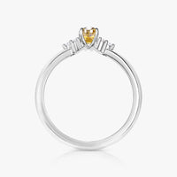 0.50ct Yellow Diamond 4 Pronged Round Cluster Ring - Carrie K.