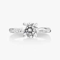 Hidden Halo Ring With Intertwined Diamond Band - Carrie K.