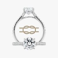 Hercules Knot Ring With Tapered Pave Band - Carrie K.