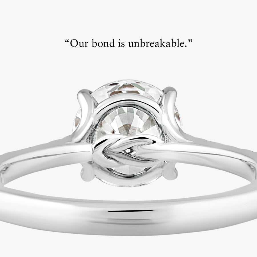 Hercules Knot Ring With Tapered Pave Band - Carrie K.