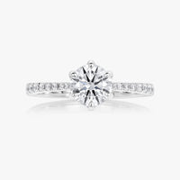 Lotus Pave With Cathedral Ring - Carrie K.