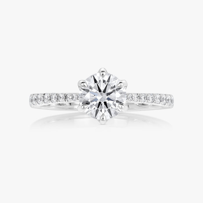 Lotus Pave With Cathedral Ring - Carrie K.