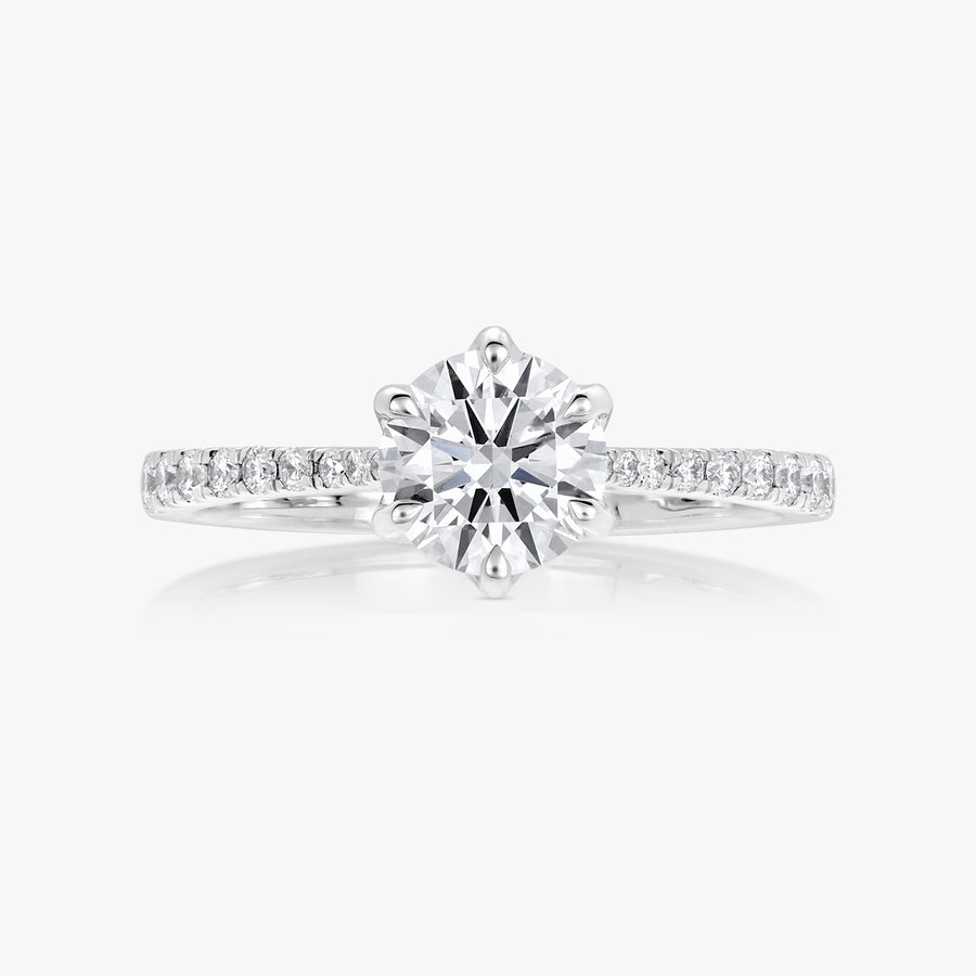 Lotus Pave With Cathedral Ring - Carrie K.