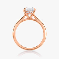 Hidden Halo Ring With Straight Band - Carrie K.