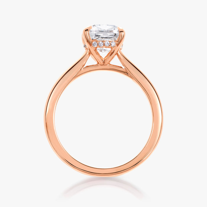Hidden Halo Ring With Straight Band - Carrie K.