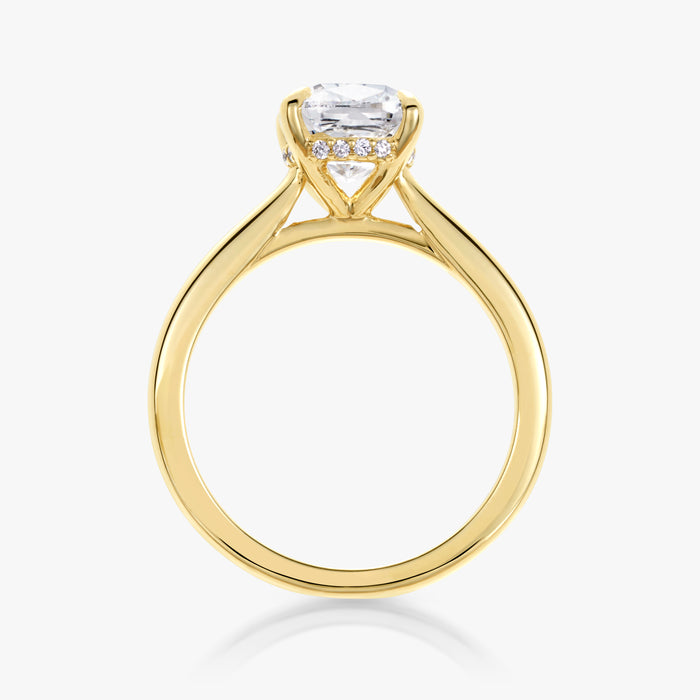 Hidden Halo Ring With Straight Band - Carrie K.