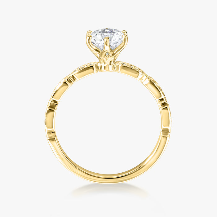 Entwine Birthstone Art Deco Helix Ring - Carrie K.