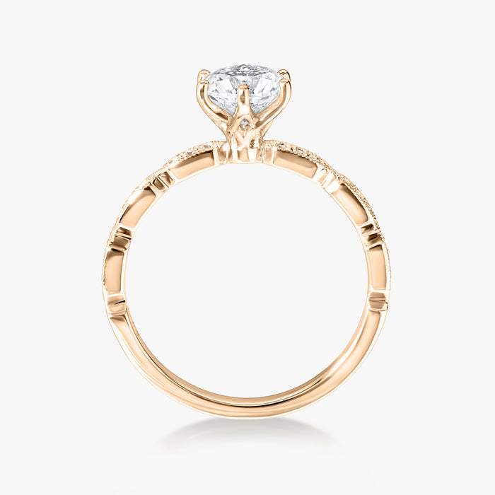 Entwine Birthstone Art Deco Helix Ring - Carrie K.