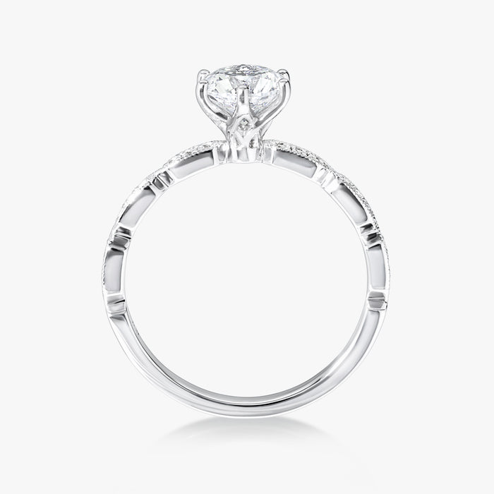 Entwine Birthstone Art Deco Helix Ring - Carrie K.