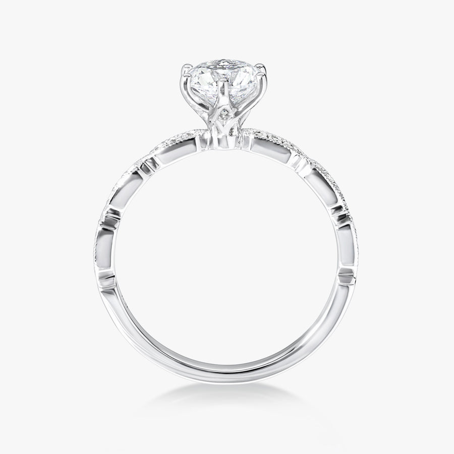 Entwine Birthstone Art Deco Helix Ring - Carrie K.
