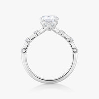 Infinite Heart Solitaire Ring with Intermittent Diamond Band - Carrie K.