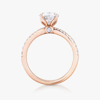 Jasmine Little Secret Ring With Tapered Pave Band - Carrie K.