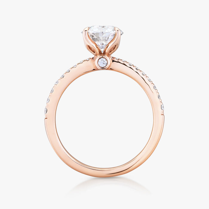Jasmine Little Secret Ring With Tapered Pave Band - Carrie K.