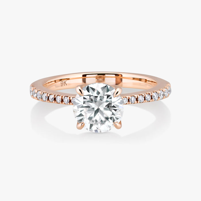 Jasmine Little Secret Ring With Tapered Pave Band - Carrie K.