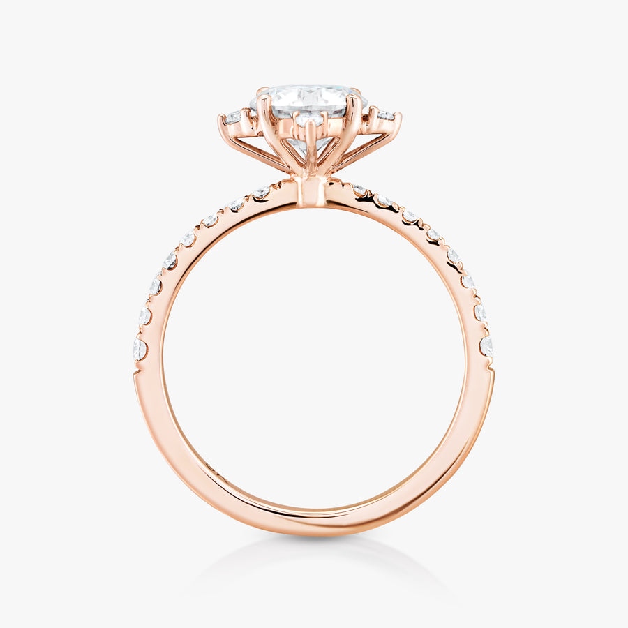 North Star Ring With Tapered Pave Band - Carrie K.