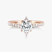 North Star Ring With Tapered Pave Band - Carrie K.