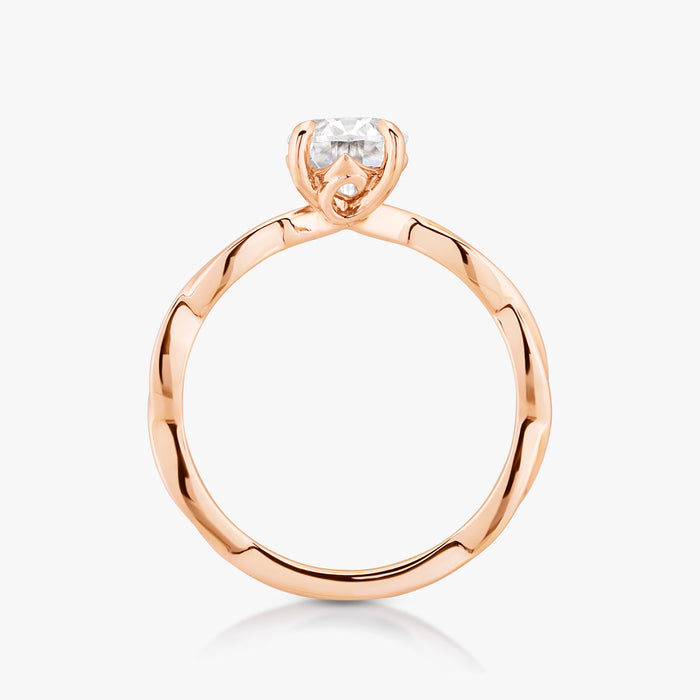 The Love Letter Ring With Intertwine Plain Band - Carrie K.