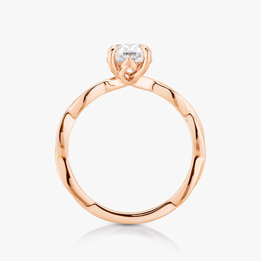 The Love Letter Ring With Intertwine Plain Band - Carrie K.