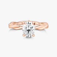 The Love Letter Ring With Intertwine Plain Band - Carrie K.