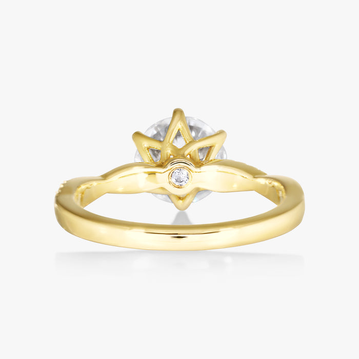 Entwine Ring With Birthstone Infinity Half Diamond Band - Carrie K.