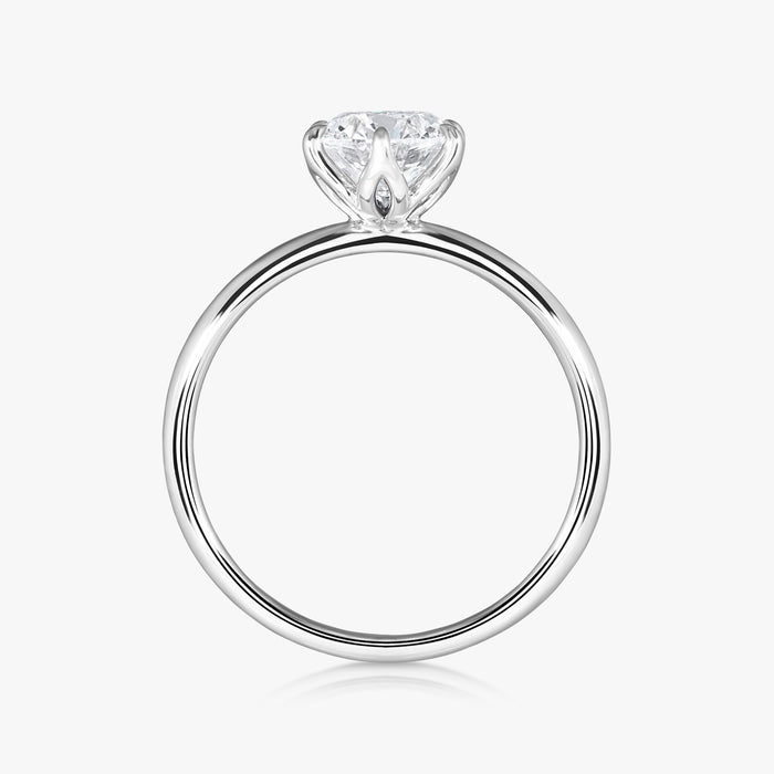 Lotus Ring Without Cathedral Straight Band - Carrie K.
