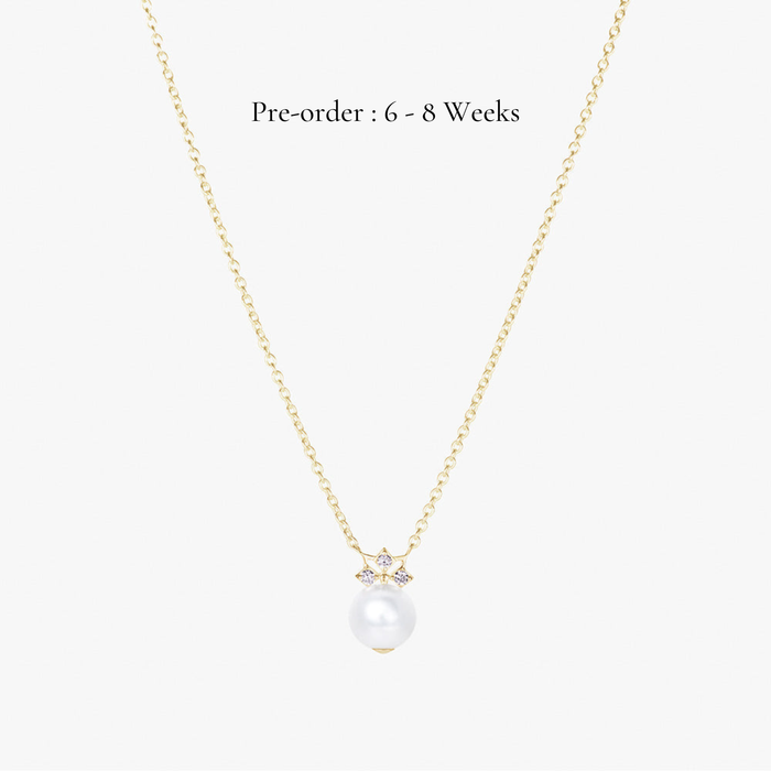 Star Mini Pearl Necklace (18K Gold) - Carrie K.