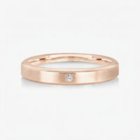 3.5mm Bevelled Band With Hexa Diamond - Carrie K.