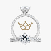 Crown Solitaire with Pave Band - Carrie K.