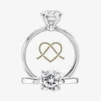 Forget-Me-Knot Ring With Straight Band - Carrie K.
