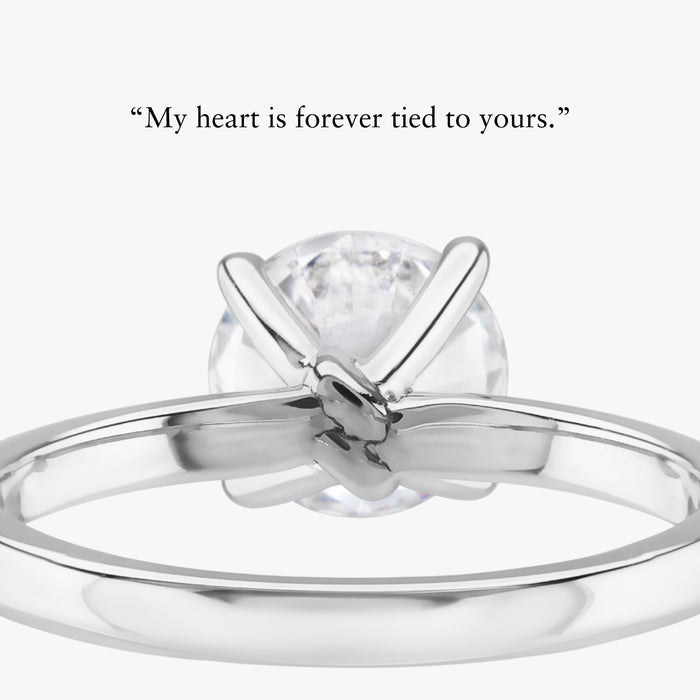 Forget-Me-Knot Ring With Straight Band - Carrie K.
