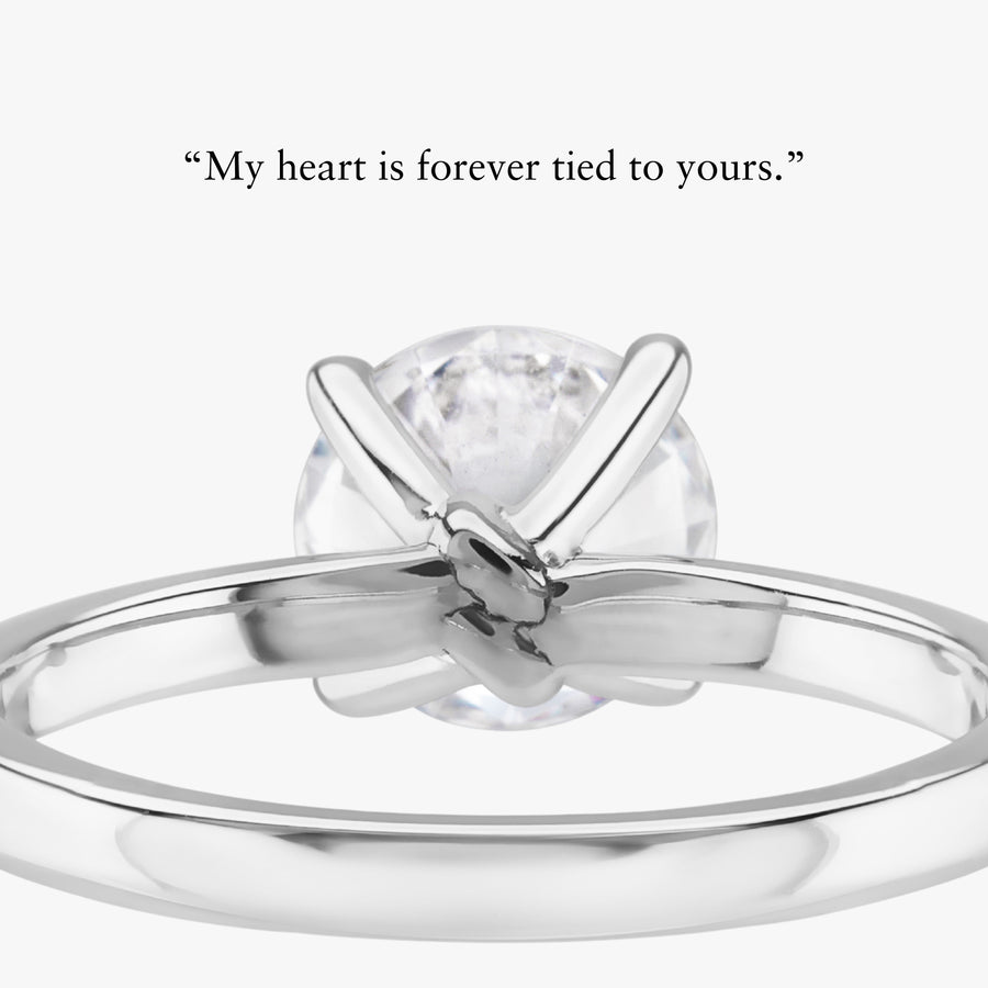 Forget-Me-Knot Ring With Straight Band - Carrie K.