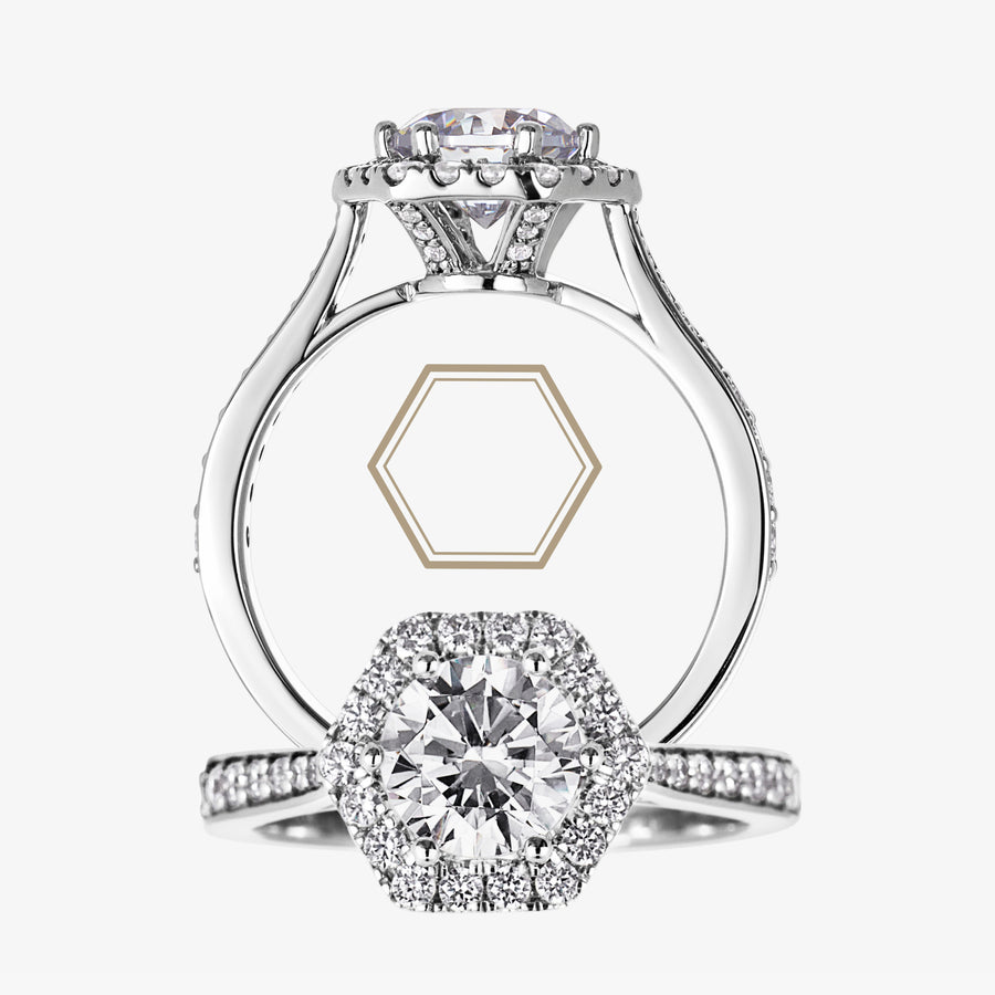 Hexa Halo Ring - Carrie K.