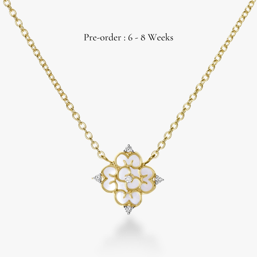 Blessings Mini Mother of Pearl Necklace (18K Gold) - Carrie K.