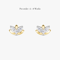 Lotus Ear Studs (18K Gold) - Carrie K.