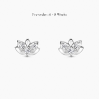 Lotus Ear Studs (18K Gold) - Carrie K.