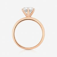 Classic 4/6 Pronged Ring With Straight Band - Carrie K.
