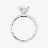 Classic 4/6 Pronged Ring With Straight Band - Carrie K.