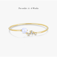 Lotus Lavender Jade Twisty Bangle (18K Gold) - Carrie K.
