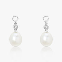 South Sea Pearl (Pear-Shaped) Brilliant Ear Drops - Carrie K.