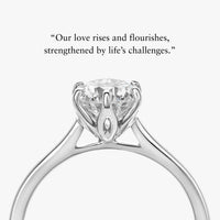 Lotus Ring With Cathedral Tapered Band - Carrie K.