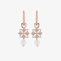 Star Mini Pearl Hoop Earrings (18K Gold) - Carrie K. 