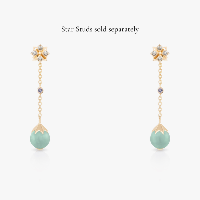 Jade Long Ear Drops (18K Gold) - Carrie K.