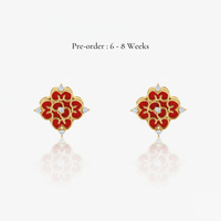 Blessings Mini Red Agate Studs - Carrie K.